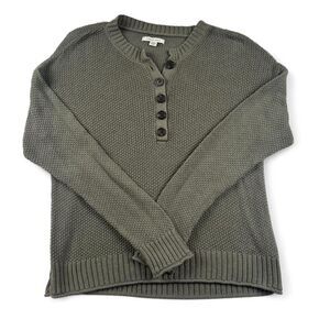 American Eagle Women’s Green Button-Up Knit Sweater Size Small